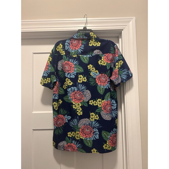 Life Is A Beach Good Vibes Short Sleeve Hawaiian Button Shirt Men's Size Medium - Picture 4 of 4